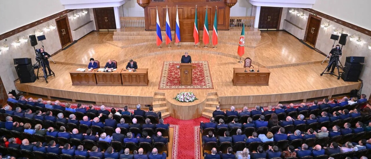 Сегодня Раис Республики Татарстан Рустам Минниханов огласил ежегодное послание Государственному Совету республики